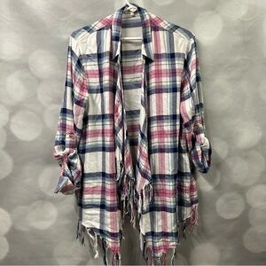 Willow & Clay Plaid Fringe Women's Jacket